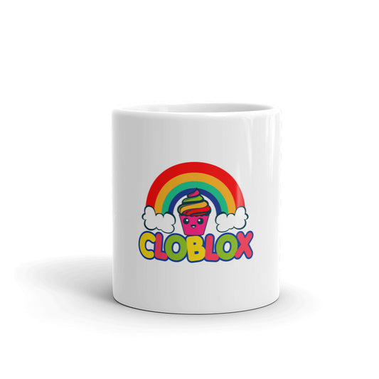 Cloblox White glossy mug