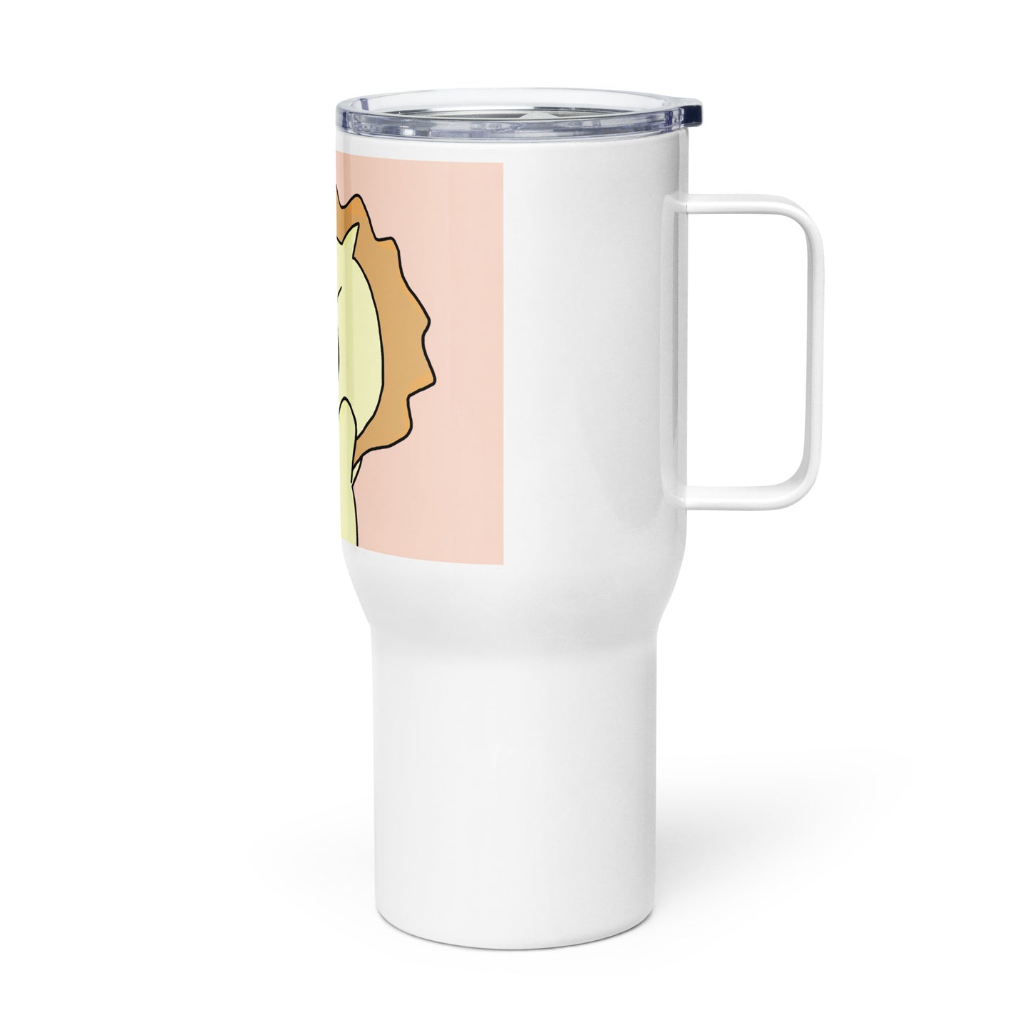 Travel mug with a handle