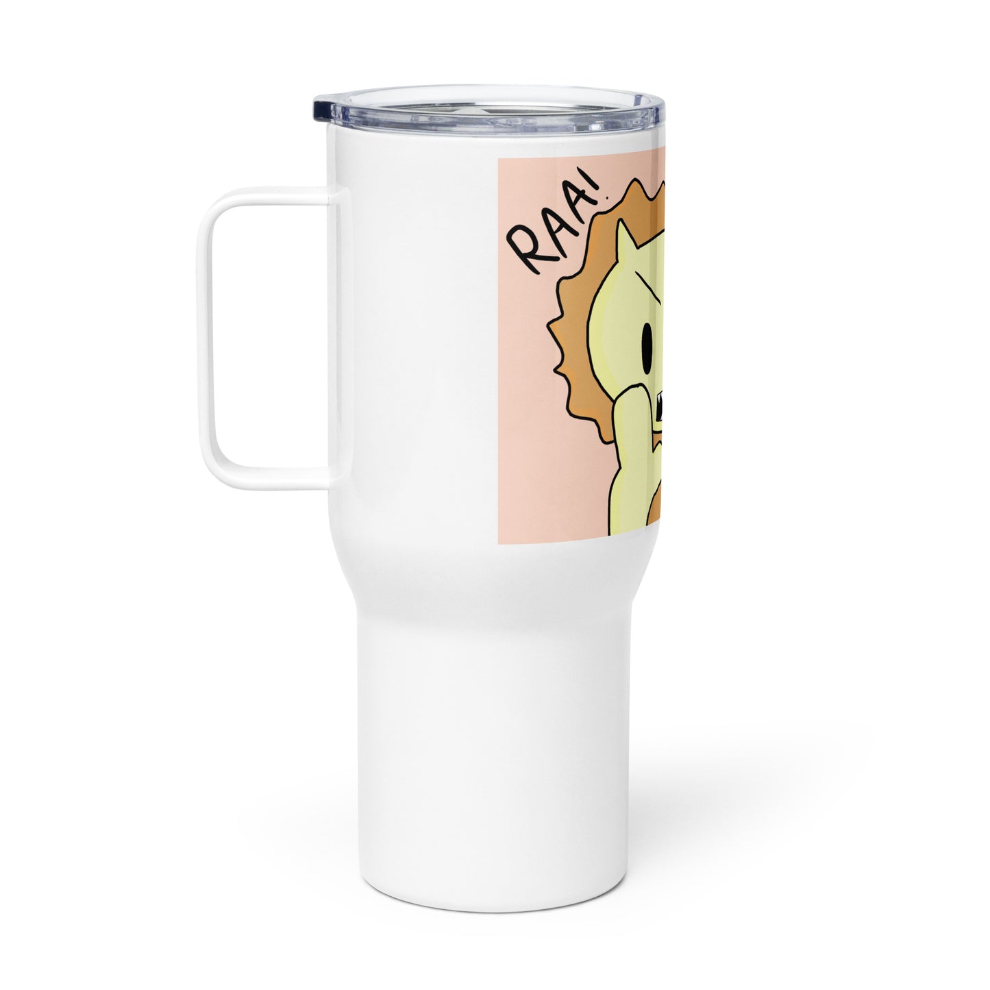 Travel mug with a handle